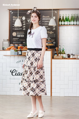 袖網布蝴蝶結水鑽短袖上衣-