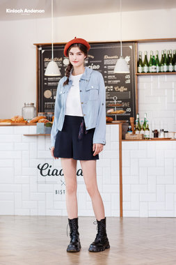 蝴蝶結燙鑽上衣-